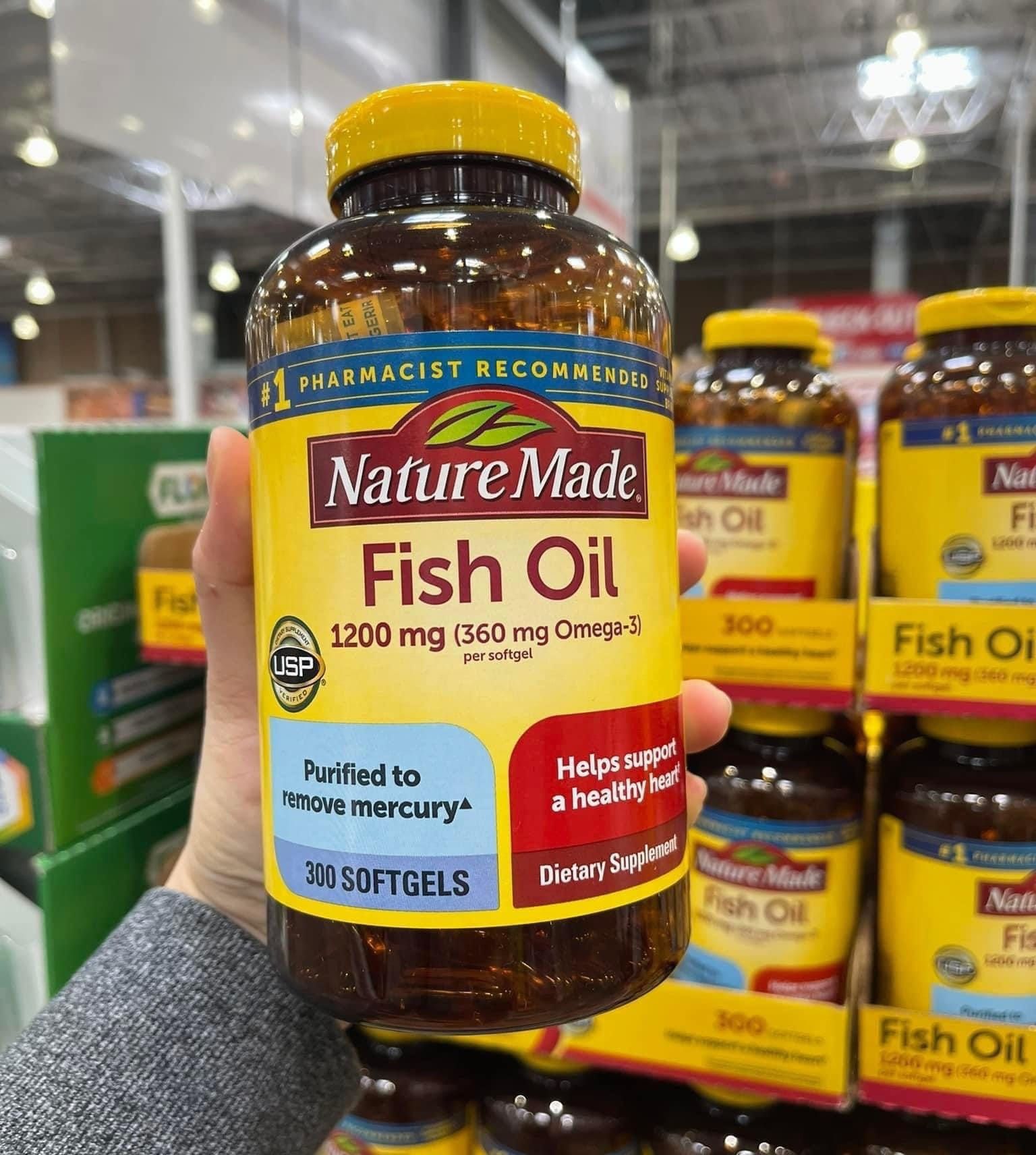 Viên uống dầu cá Nature Made Fish Oil Omega 3 1200mg