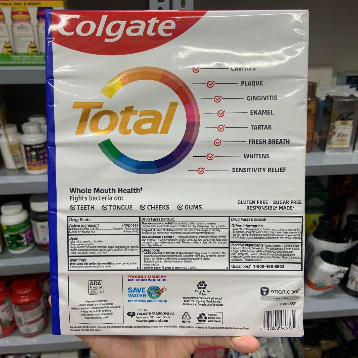 Kem đánh răng Colgate ToTal Advanced Whitening của Mỹ