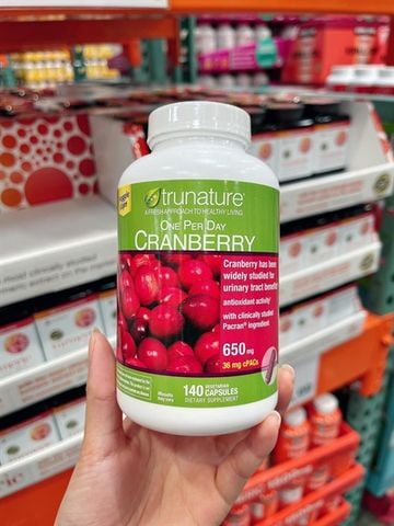  Viên uống hỗ trợ đường tiết niệu và chống oxy hóa Trunature Cranberry 650mg 