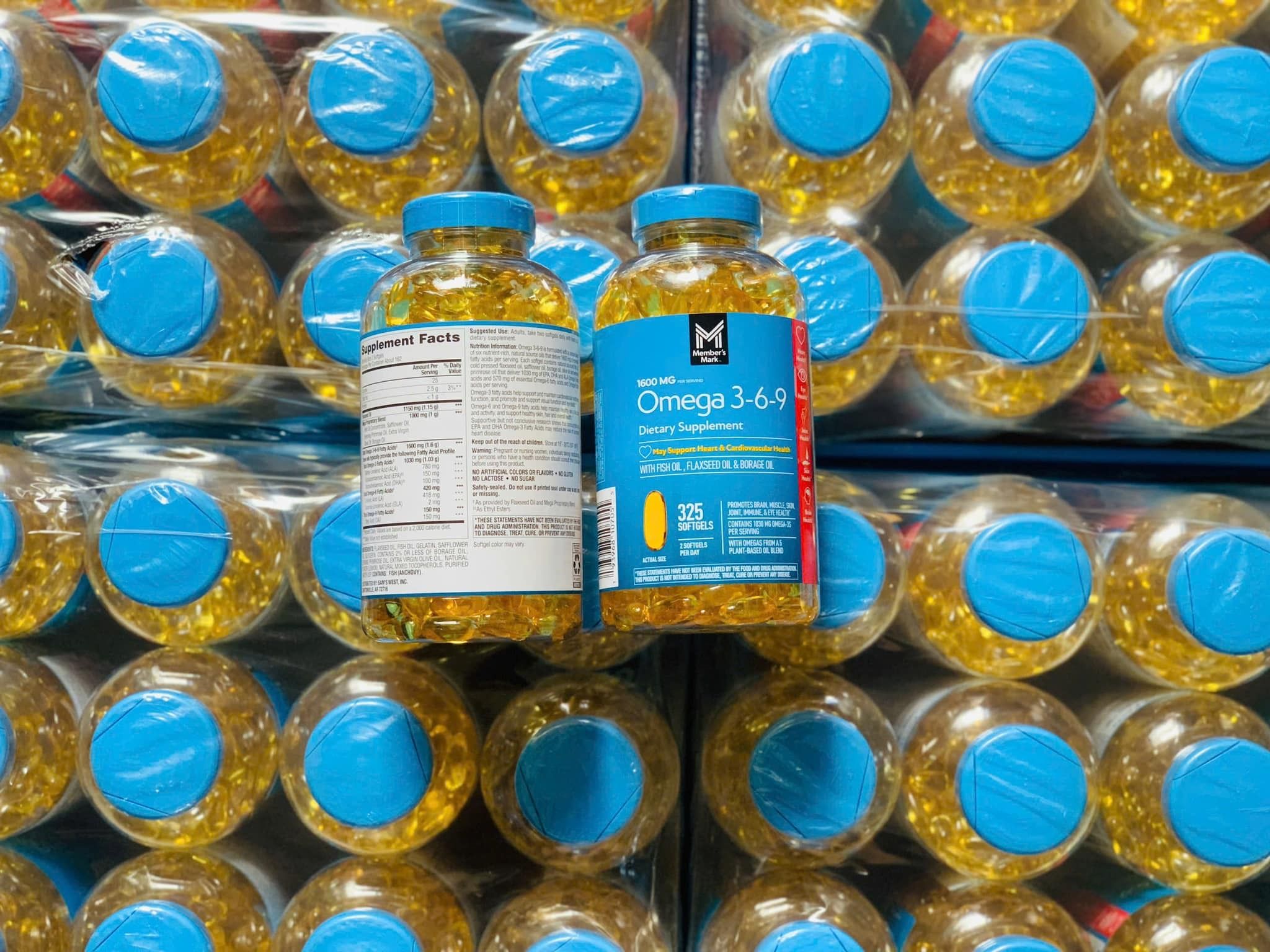 Viên uống dầu cá Omega 3-6-9 Member’s Mark Supports Heart Health
