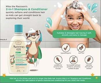 Dầu gội và xả Aveeno Kids Hydrating Shampoo & Conditioner