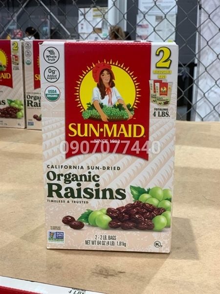 Nho khô Sunmaid Organic Raisins
