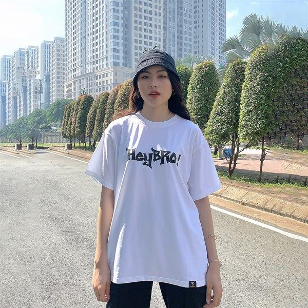 Áo thun form rộng unisex local brand Heybro by Eden - HB004