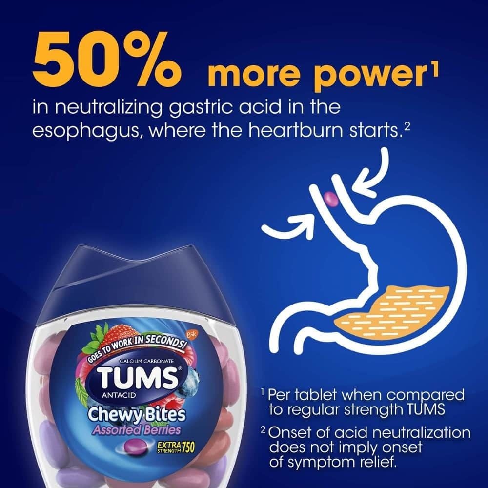 Kẹo nhai giảm đầy hơi khó tiêu Tums