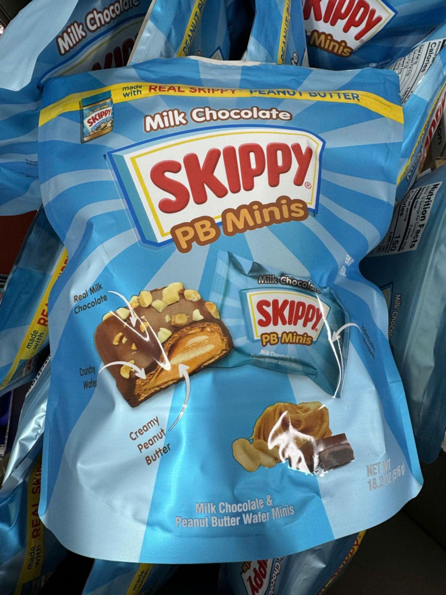 Bánh chocolate sữa nhân bơ đậu phộng Skippy PB Minis Milk Chocolate