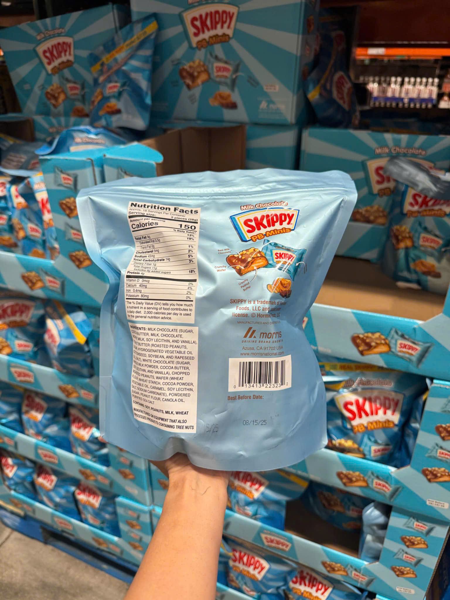 Bánh chocolate sữa nhân bơ đậu phộng Skippy PB Minis Milk Chocolate