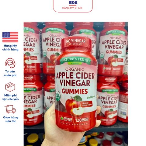  Kẹo dẻo giấm táo hỗ trợ giảm cân Nature's Truth Apple Cider Vinegar Gummies 