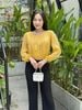 Áo công sở tay dài cổ tròn thời trang Eden - ASM260