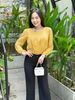 Áo công sở tay dài cổ tròn thời trang Eden - ASM260