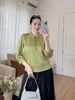 Áo công sở tay lỡ cổ nhún phối nơ thời trang Eden – ASM265