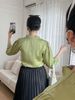 Áo công sở tay lỡ cổ nhún phối nơ thời trang Eden – ASM265