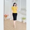 Áo kiểu cổ sen tay phồng thời trang Eden - ASM232