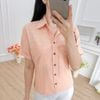 Áo kiểu cổ sơ mi phối túi thời trang Eden - ASM236