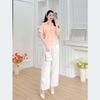 Áo kiểu cổ sơ mi phối túi thời trang Eden - ASM236