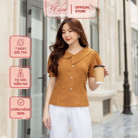  Áo kiểu công sở cổ sen cách điệu thời trang Eden - ASM218 