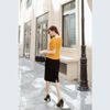 Áo kiểu công sở cổ vuông phối hoa thời trang Eden - ASM216