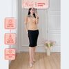 Áo kiểu công sở tay ngắn cổ v phối màu - ASM240