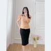 Áo kiểu công sở tay ngắn cổ v phối màu - ASM240