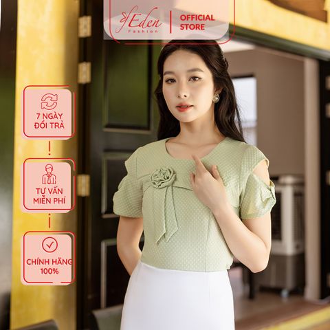  Áo kiểu công sở tay nơ cách điệu thời trang Eden - ASM225 