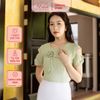 Áo kiểu công sở tay nơ cách điệu thời trang Eden - ASM225