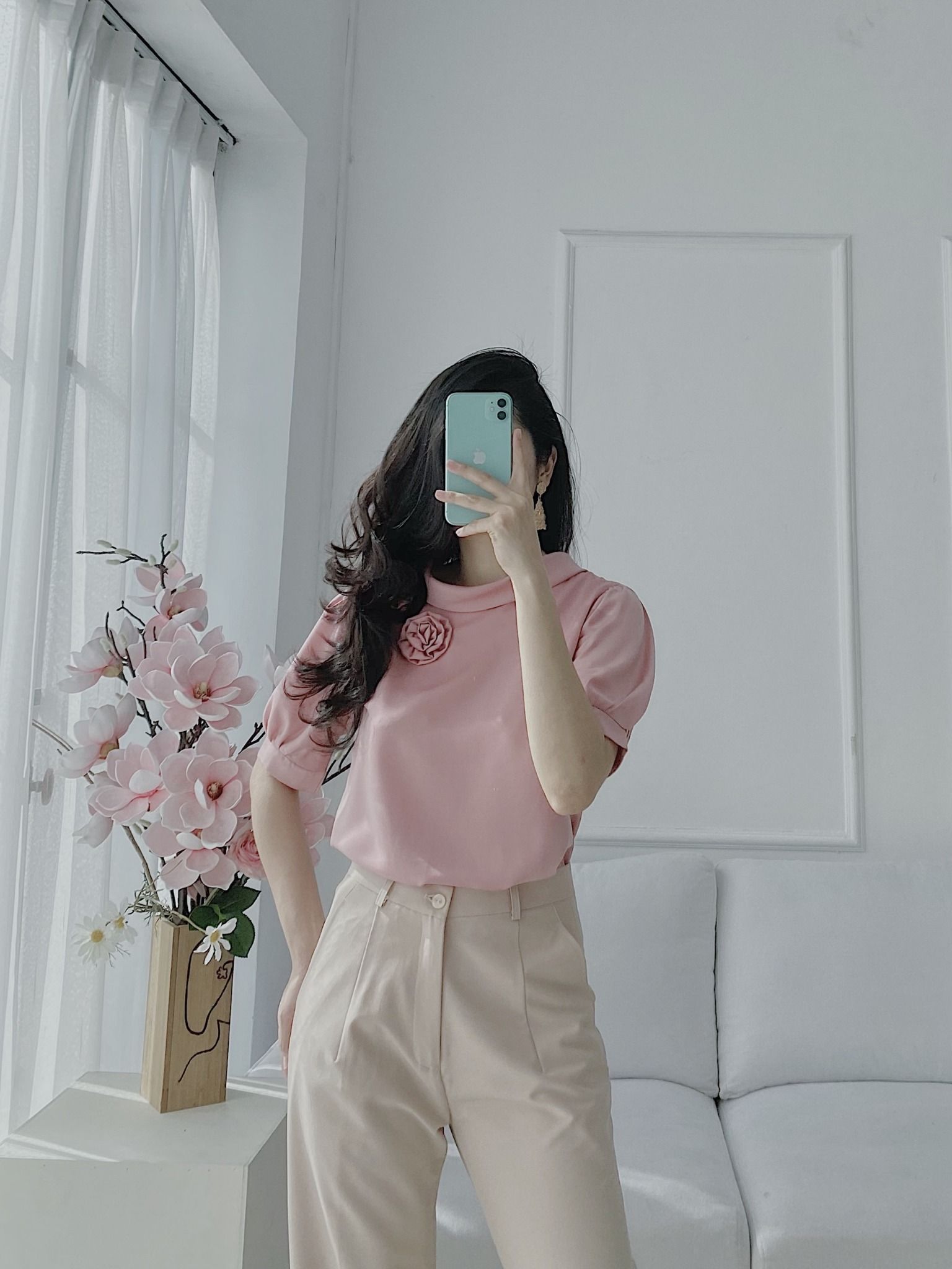 Quần tây công sở nữ ống suông thời trang Eden - Q007