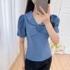 Áo kiểu nữ công sở cổ sen phối hoa thời trang Eden - ASM247