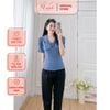 Áo kiểu nữ công sở cổ sen phối hoa thời trang Eden - ASM247