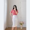 Áo kiểu nữ công sở dáng suông cổ đổ phối hoa - ASM242