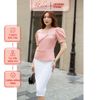 Áo kiểu nữ công sở peplum phối nút thời trang Eden - ASM217