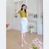 Áo kiểu nữ dáng suông cổ giọt nước tay ngắn thêu hoa - ASM235