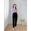 Áo kiểu nữ dáng suông cổ tim tay phồng thời trang Eden - ASM246