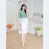 Áo kiểu nữ dáng suông cổ trụ tay lỡ thêu hoa - ASM237