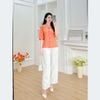 Áo kiểu nữ dáng suông cổ trụ tay lỡ thêu hoa - ASM237