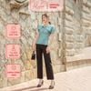 Quần tây công sở nữ ống suông thời trang Eden - Q007