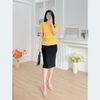 Áo kiểu peplum cổ v phối hoa thời trang Eden - ASM233