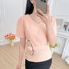 Áo kiểu peplum cổ v phối hoa thời trang Eden - ASM233