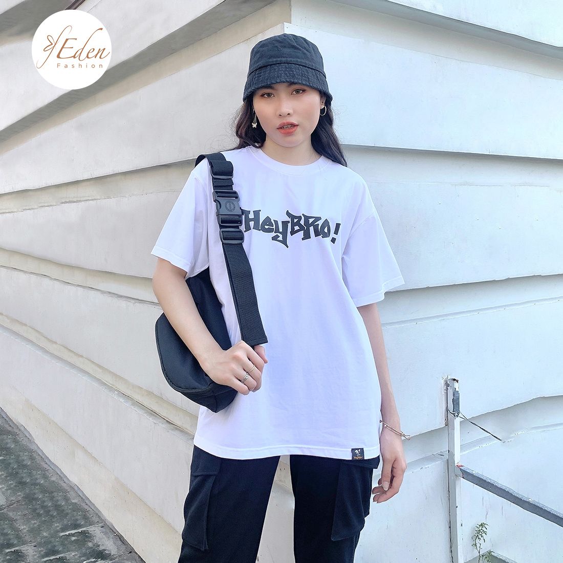 Áo thun form rộng unisex local brand Heybro by Eden - HB004