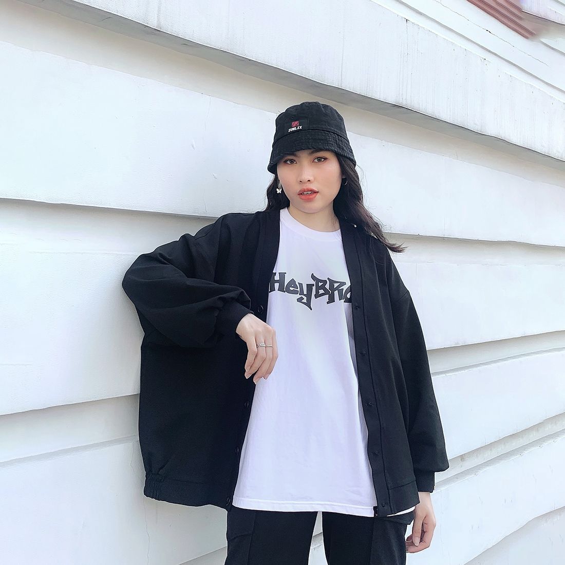 Áo thun form rộng unisex local brand Heybro by Eden - HB004