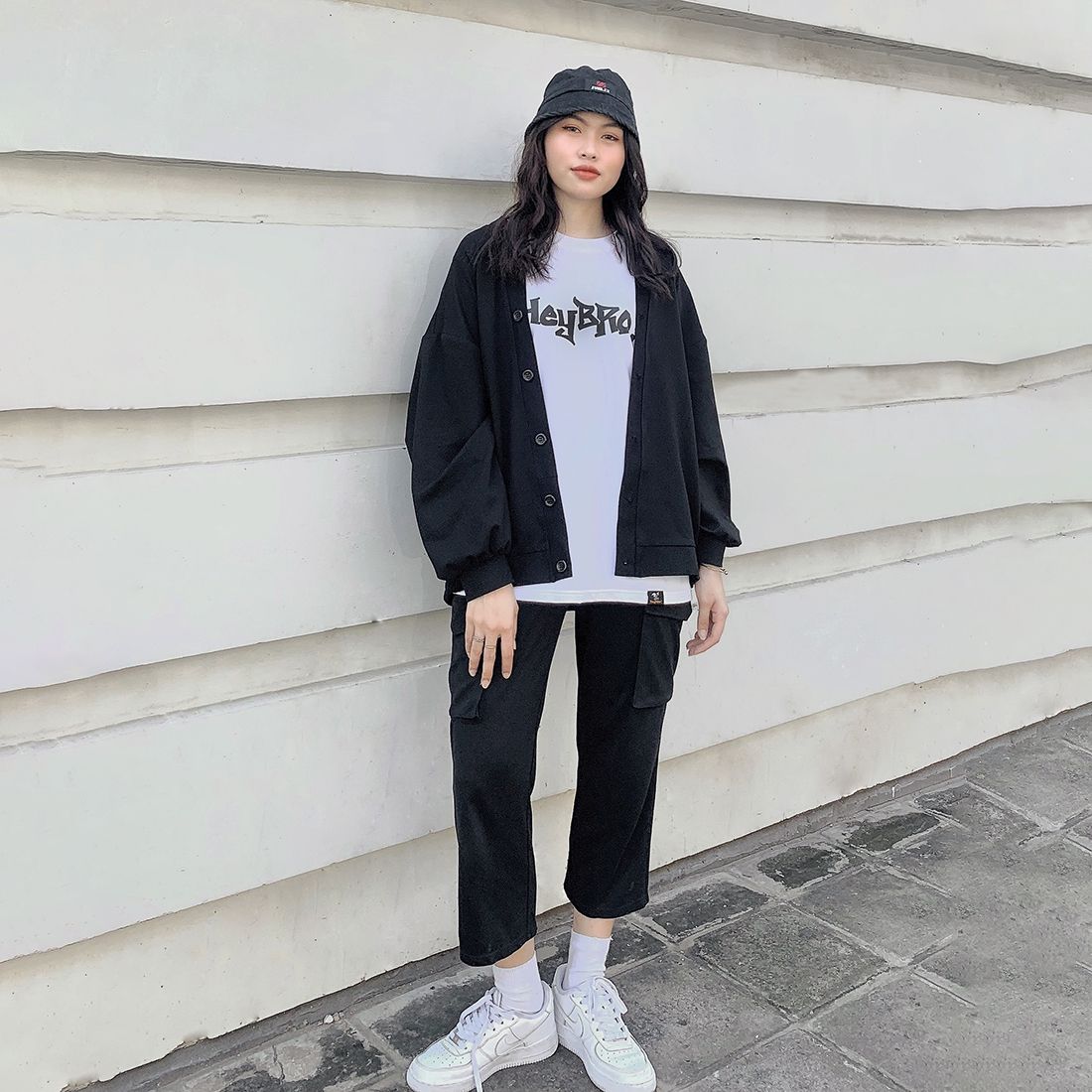 Áo thun form rộng unisex local brand Heybro by Eden - HB004