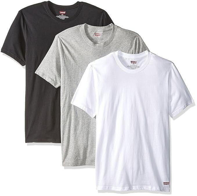 Set 3 áo thun nam cổ tròn tay ngắn Levi's Men's Crew Neck Premium Cotton