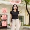 Áo thun nữ tay ngắn cổ tròn thời trang Eden - AT089