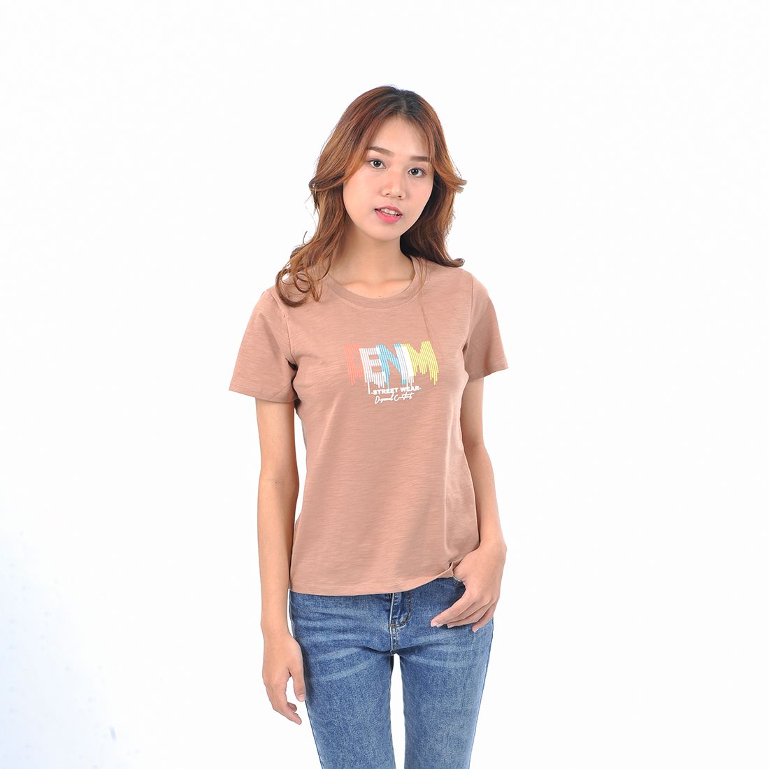 Áo thun nữ tay ngắn cổ tròn thời trang Eden in chữ - AT095