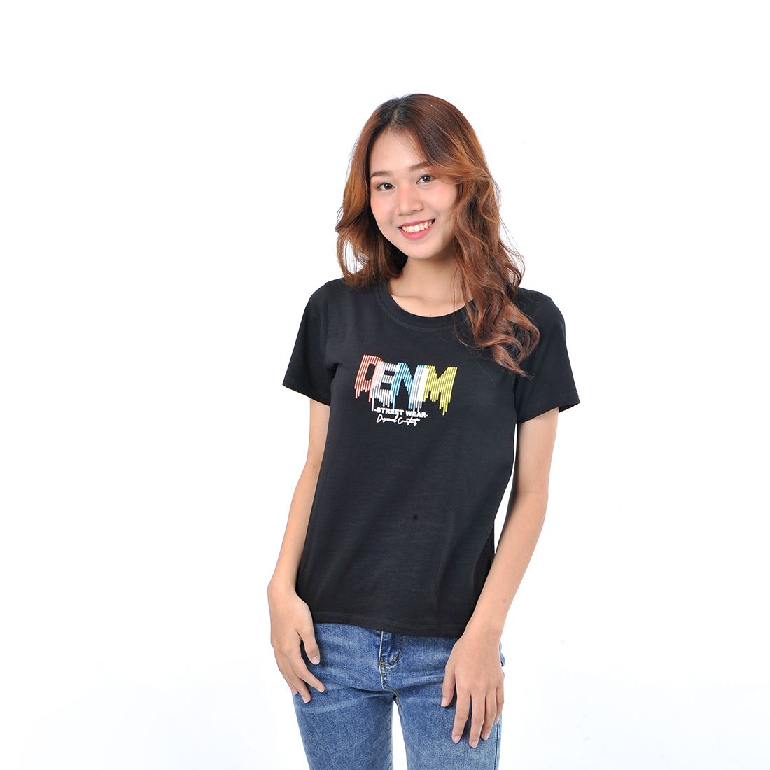 Áo thun nữ tay ngắn cổ tròn thời trang Eden in chữ - AT095