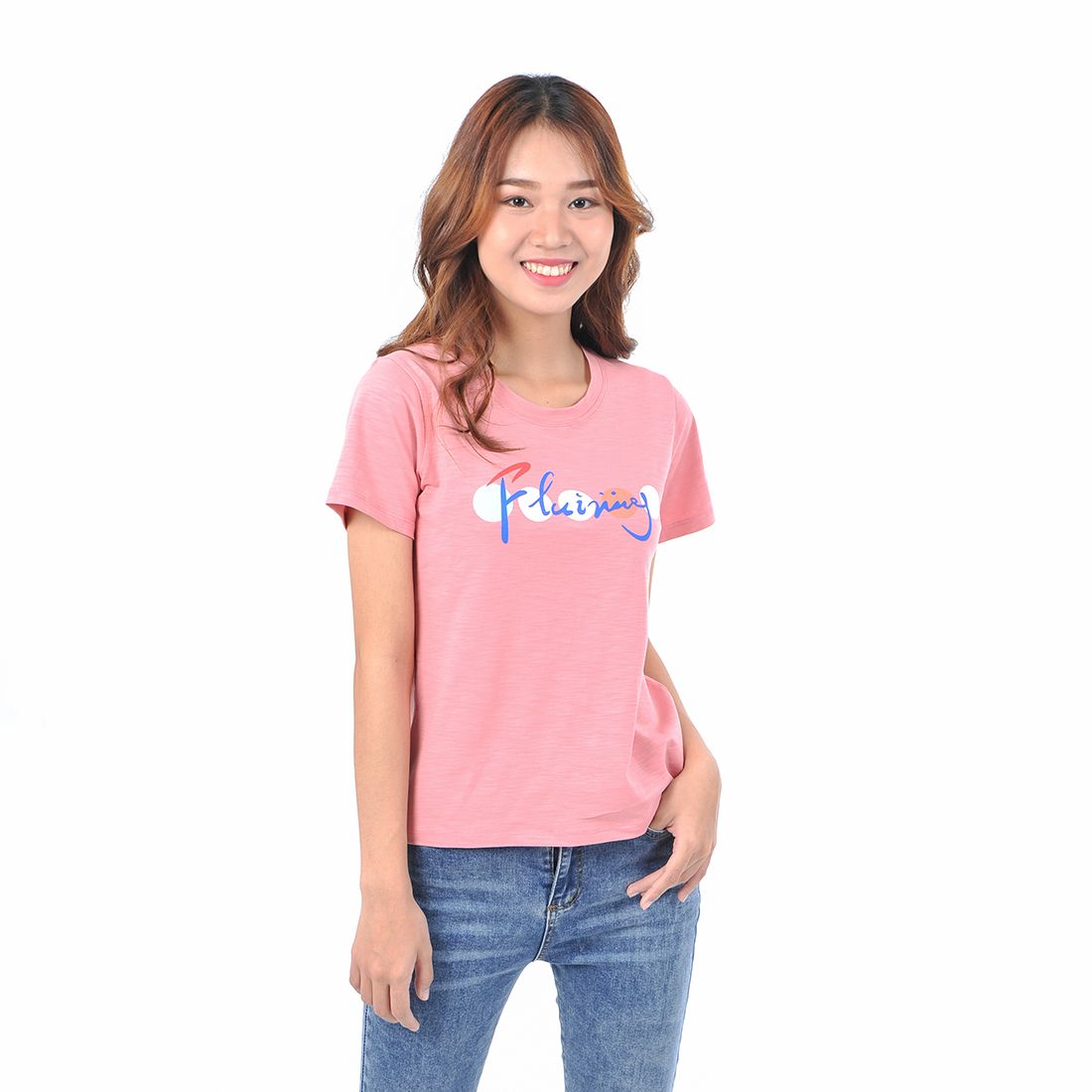 Áo thun nữ tay ngắn cổ tròn thời trang Eden in chữ - AT096