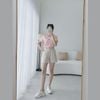 Áo thun nữ tay ngắn cổ tròn thời trang Eden thêu chữ - AT090