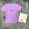 Áo thun nữ tay ngắn cổ tròn thời trang Eden thêu chữ - AT091