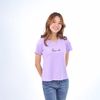Áo thun nữ tay ngắn cổ tròn thời trang Eden thêu chữ - AT091