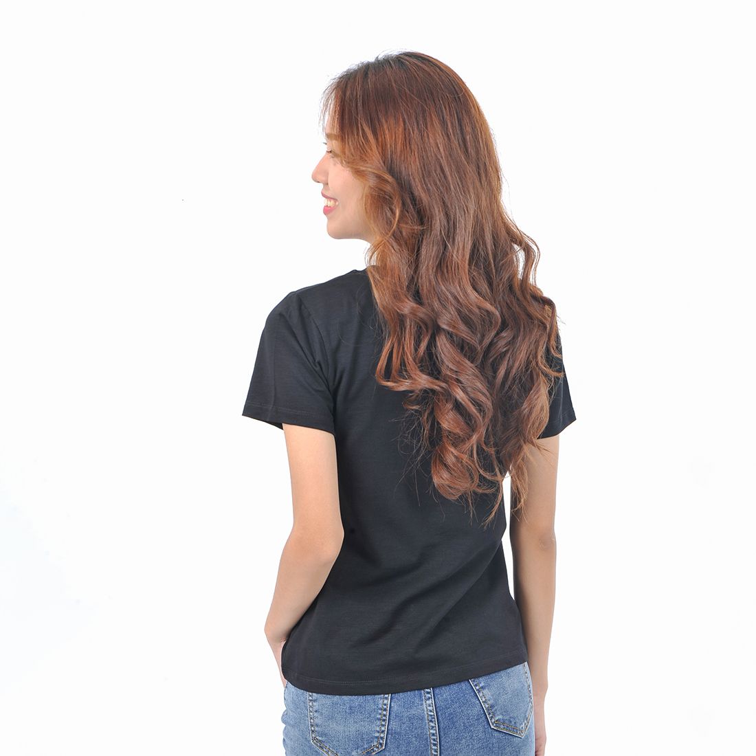 Áo thun nữ tay ngắn cổ tròn thời trang Eden thêu hình - AT093