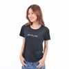 Áo thun nữ tay ngắn cổ tròn thời trang Eden thêu chữ - AT097