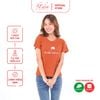 Áo thun nữ tay ngắn cổ tròn thời trang Eden thêu chữ - AT103